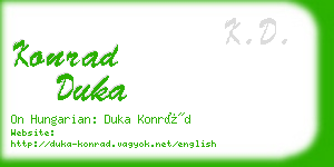 konrad duka business card